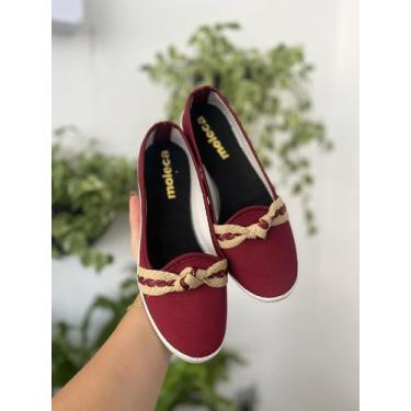 Imagem de Sapatilha Feminina Casual com Laço Sapatilha moleca, Bordô, 35