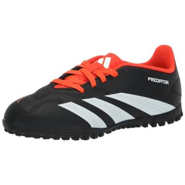Imagem de adidas Tênis unissex 24 Club Turf, Preto/branco/vermelho solar, 17