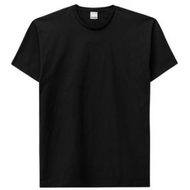 Imagem de Camiseta AMGK Masculina Lisa Premium 100% Algodão, M, Masculino, Preto