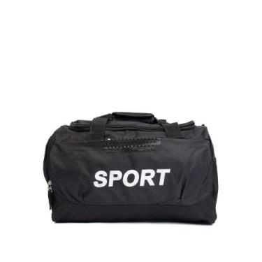 Imagem de Bolsa Unissex RDN Travel GymBag Sport Pequena Preto/Branco, Preto/bran