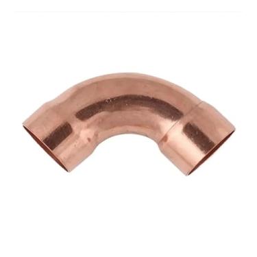 Imagem de 1/10.2 cm 3/20.3 cm 1/5.1 cm 5/20.3 cm 3/10.2 cm 2.5 cm 6,35-54 mm cotovelo reto em forma de Y em forma de U 3 4 vias Corss cobre extremidade alimentação tubo condicionador de ar (longo R, 16 mm 5l8