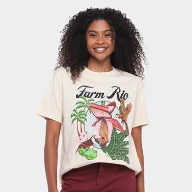 Imagem de Camiseta Farm Media Mangara Farm Rio Feminina-Feminino