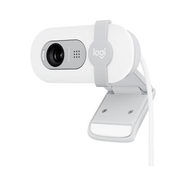 Imagem de Webcam Logitech Brio 100 Full HD 30 FPS, Microfone, USB-A, Correção Automática, Branco - 960-001615-Unissex