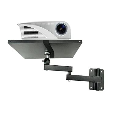 Imagem de 3FLQOOPP Suporte universal de parede para projetor, movimento total, inclinação de rotação de 360, 8 kg com placa de braço flexível, suporte dobrável para projetor