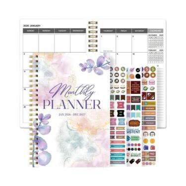 Imagem de Planejador Semanal E Mensal A5 2026-2027, Organizador Espiral, Calendá