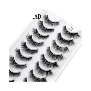 Imagem de Cílios Postiços 3D De Mink Sintético Macios E Volumosos, 10 Pares, Nat