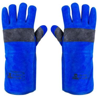 Imagem de Luva para Soldador Macia Boxer Couro Flexível Proteção Profissional