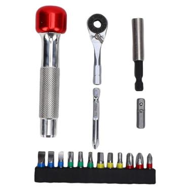 Imagem de Naroote Conjunto de Chave de Fenda de Catraca Hexagonal Mandril de 6,35 Mm Conjunto de Chave de Fenda de Catraca Com Alça Ergonômica de Compacta Com Aço de Alto Carbono