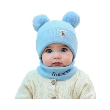 Imagem de Conjunto De Gorro E Cachecol De Inverno Para Bebês Meninos E Meninas, 