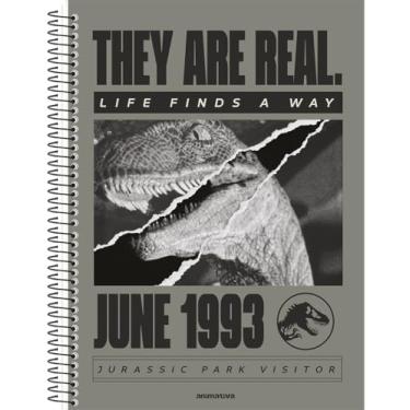Imagem de Caderno Universitário Animativa, 10 máterias, 160 folhas, Capa Dura, Jurassic Park Pacote com 4
