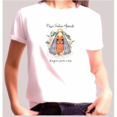 Imagem de Camiseta Adulto Nossa Senhora Aparecida Rogai Por Nós - Est.8 ZLprint,
