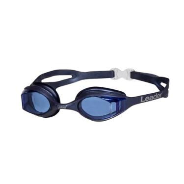 Imagem de Leader Glasses- Óculos de Natação View Azul — Vedação em Silicone, Lentes Antiembaçantes e Proteção UV para Treinos e Lazer