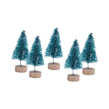 Imagem de Mini Árvore De Natal Com Decorações De Resina Do Papai Noel E Boneco D