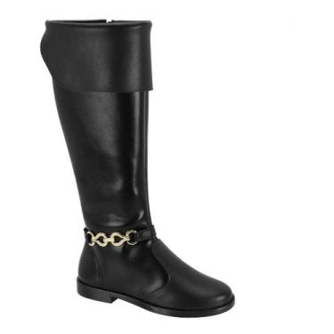 Imagem de Bota Molekinha Infantil Cano Alto Montaria Conforto 2181110, 35, Preto