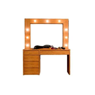 Imagem de Penteadeira Mavaular Camarim Berlim Com Espelho 5 Gavetas, Natural