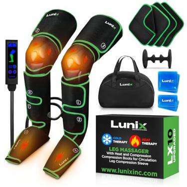 Imagem de Massageador de compressão de ar para pés, panturrilha e pernas, sem fio e recarregável, dispositivo de botas de coxa e joelho com calor para circulação e recuperação, alívio da dor nas pernas