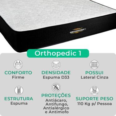Imagem de Cama Box King E Colchão Orthopedic D33 V-store Cor:bege