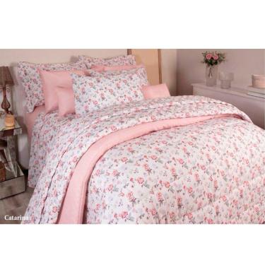 Imagem de Jogo De Cama Duplo Queen 4 Peças 140 Fios 250x240cm Catarina Realce Premium - Sultan