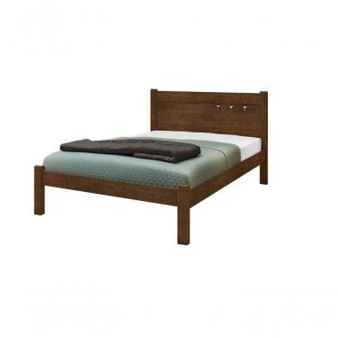 Imagem de Cama Casal 138 Framar Paola Malbec 100% MDF Estrado Madeira