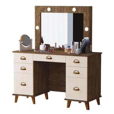 Imagem de Penteadeira Camarim New Seul Malbec-off White Sem Banqueta - Móveis Luapa Malbec-off White