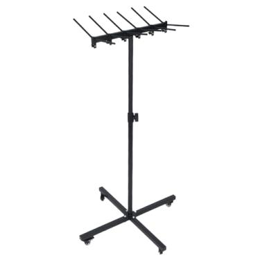 Imagem de WYJREES Carrinho de corda de pular com rodas, árvore de corda de salto de metal resistente, carrinho de equipamento esportivo de altura ajustável para academias, escolas, rack de fitness portátil para