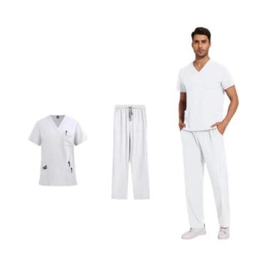 Imagem de Conjunto De Camiseta De Manga Curta Com Decote Em V E Calças Retas Uni