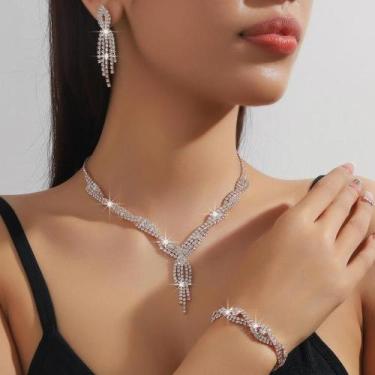 Imagem de Conjunto De Joias Femininas De Moda Com Corrente De Cobre, Colar De Bo