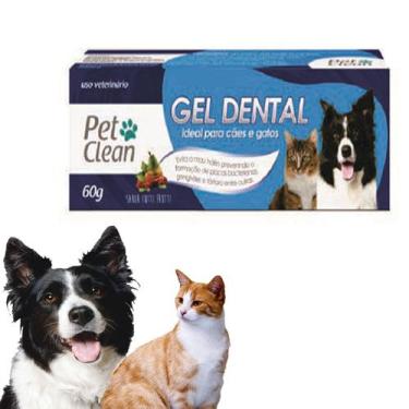 Imagem de Gel Dental Pasta de Dente Creme Pet Clean 60g Cães Gatos, Tutti-Frutti
