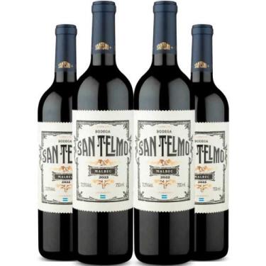 Imagem de Vinho Tinto San Telmo Malbec 750ml Kit 4 Garrafas