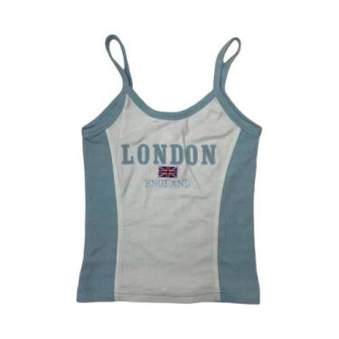 Imagem de Top Cropped Feminino Gótico Emo Com Estampa De Letras, Estilo Vintage 