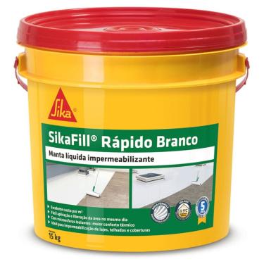 Imagem de Manta Líquida Impermeabilizante Sikafill Rápido Branco 15 Kilos - 454417 - SIKA