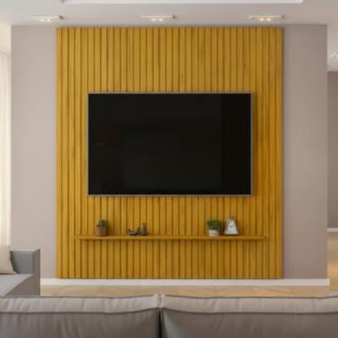 Imagem de Painel Ripado Trento em Mdf 240cmx223cm - Dj Móveis