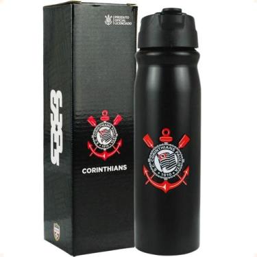 Imagem de Garrafa De Alumínio Com Canudo 650ml Corinthians REF. QH0761B - MILENO