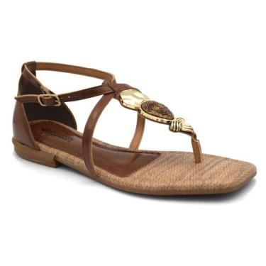 Imagem de Sandália Rasteira Feminina Mississipi, Marrom, 36