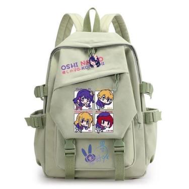 Imagem de Mochila escolar Oshis No Ko Anime Nylon 29x13x42cm para crianças - yiw