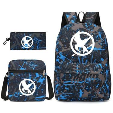 Imagem de Conjunto de mochilas Hungers Games Cartoon Kids School Nylon - Yiweisa