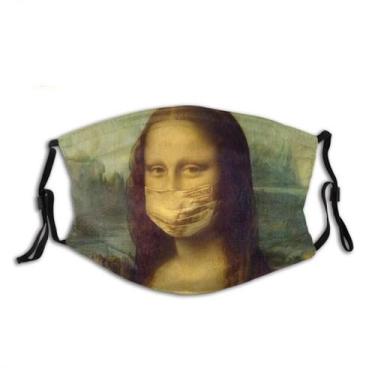 Imagem de Máscara facial Mona Lisa Digital Print Respirável Reutilizável - yiwei