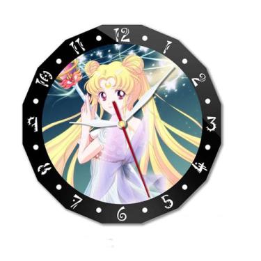 Imagem de Relógio de parede Sailors Moons Silent Nonticking 15 cm de vidro+acríl