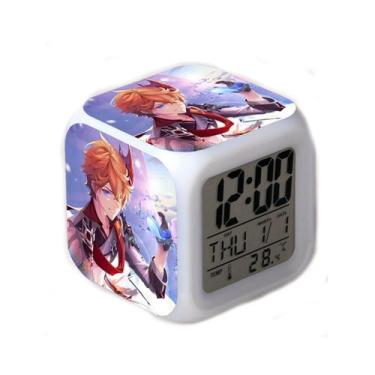 Imagem de Despertador Genshins Impacts Anime Digital LED com termômetro - yiweis