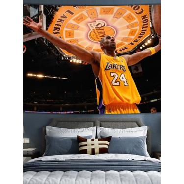 Imagem de Arte de decoração de tapeçaria para pendurar na parede Han Kobe Bryant