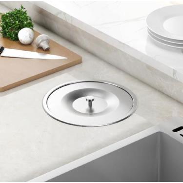 Imagem de Lixeira de embutir acabamento escovado aço inox 304 - GoldenX