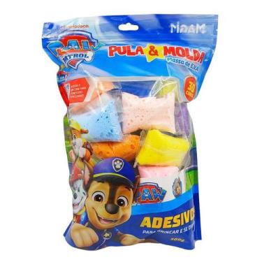 Imagem de Massa de Modelar EVA Pula e Molda 300g Cores Sortidas com Adesivos - M