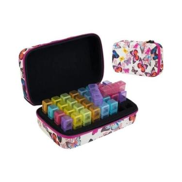 Imagem de Caixa Organizadora De Remédios Diária E Mensal Com 32 Compartimentos P