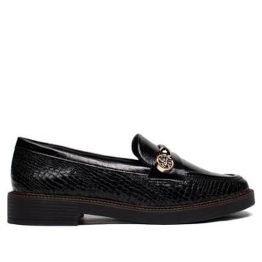 Imagem de Mocassim Feminino Ramarim Croco Verniz Preto-Feminino