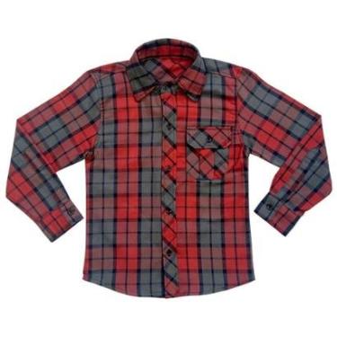 Imagem de Camisa Juvenil Look Jeans Manga Longa Xadrez Flanela - VERDE - 14-Masculino