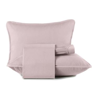 Imagem de Jogo De Cama King 4 Peças Altenburg Malha Fio Penteado Rosê Natural