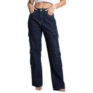 Imagem de Calça Jeans Sawary Reta Petit - 282727 - Azul médio 46-Feminino