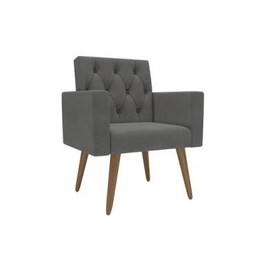 Imagem de Poltrona Decorativa Capitonê Confortável Para Recepção - Móveis Mafer,