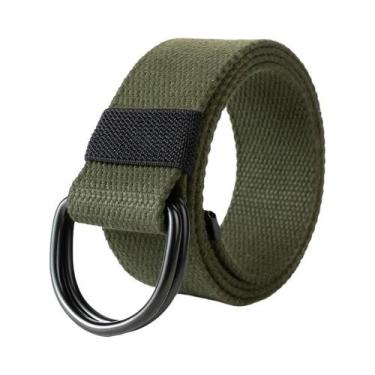Imagem de Cinto Tático Unissex De Lona De Alta Qualidade Com Fivela Dupla D-Ring