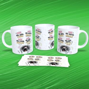 Imagem de Caneca de Porcelana Flork Musical Estampa 5 para Bebidas 325ML Decorada Uso Diário Branca Outras Marcas